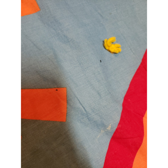 Vintage 1980s Rainbow Zebra Handmade Blanket - Picture 4 of 4